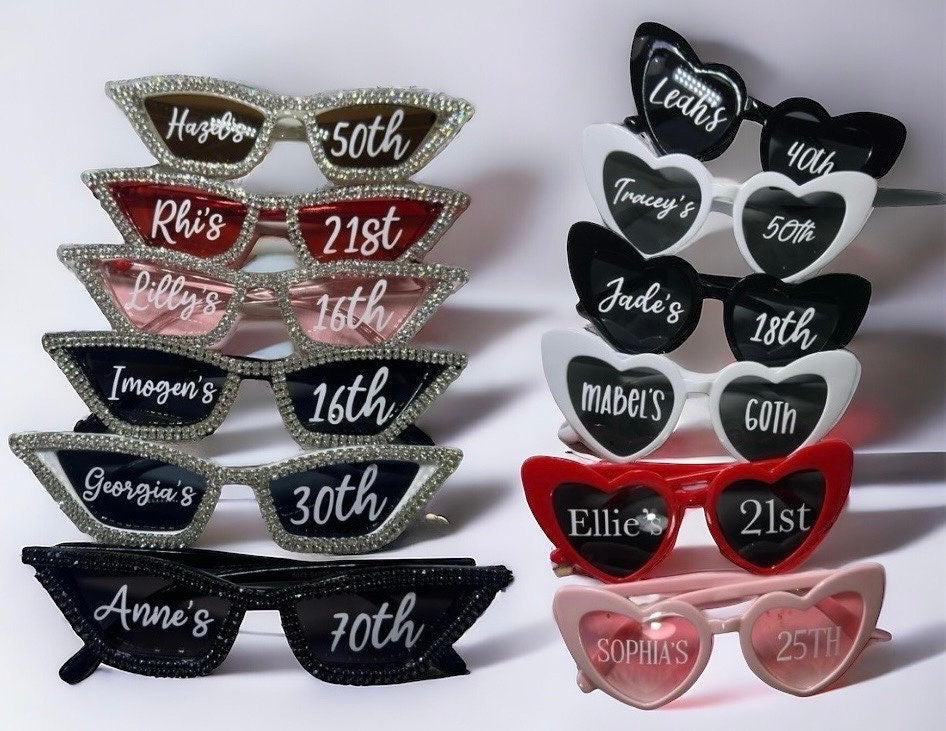 Personalised birthday sunglasses