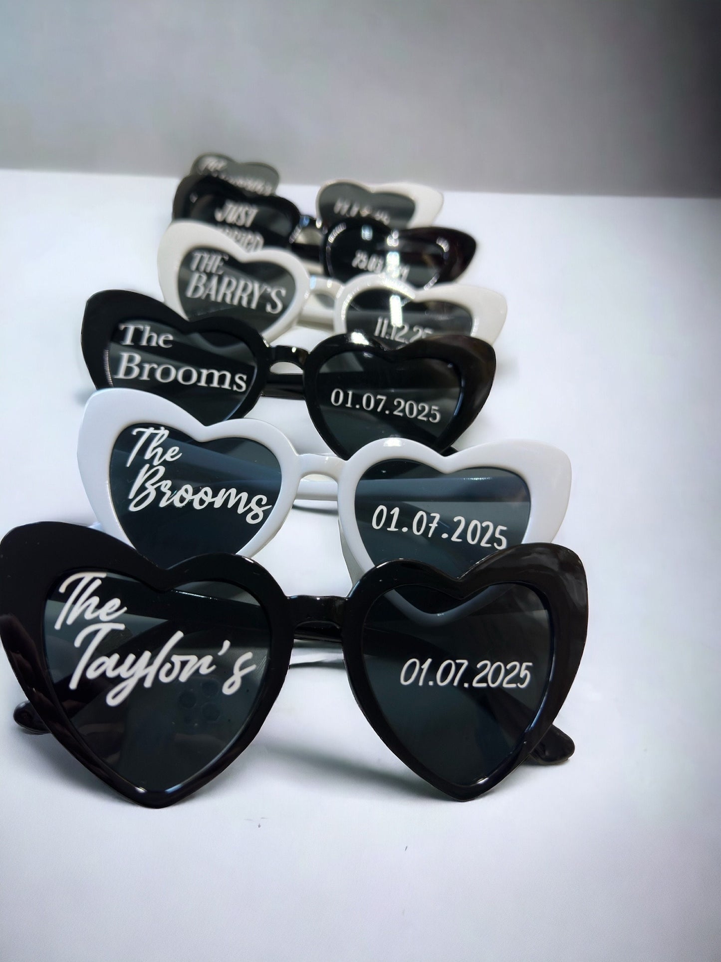 WHITE Personalised wedding sunglasses