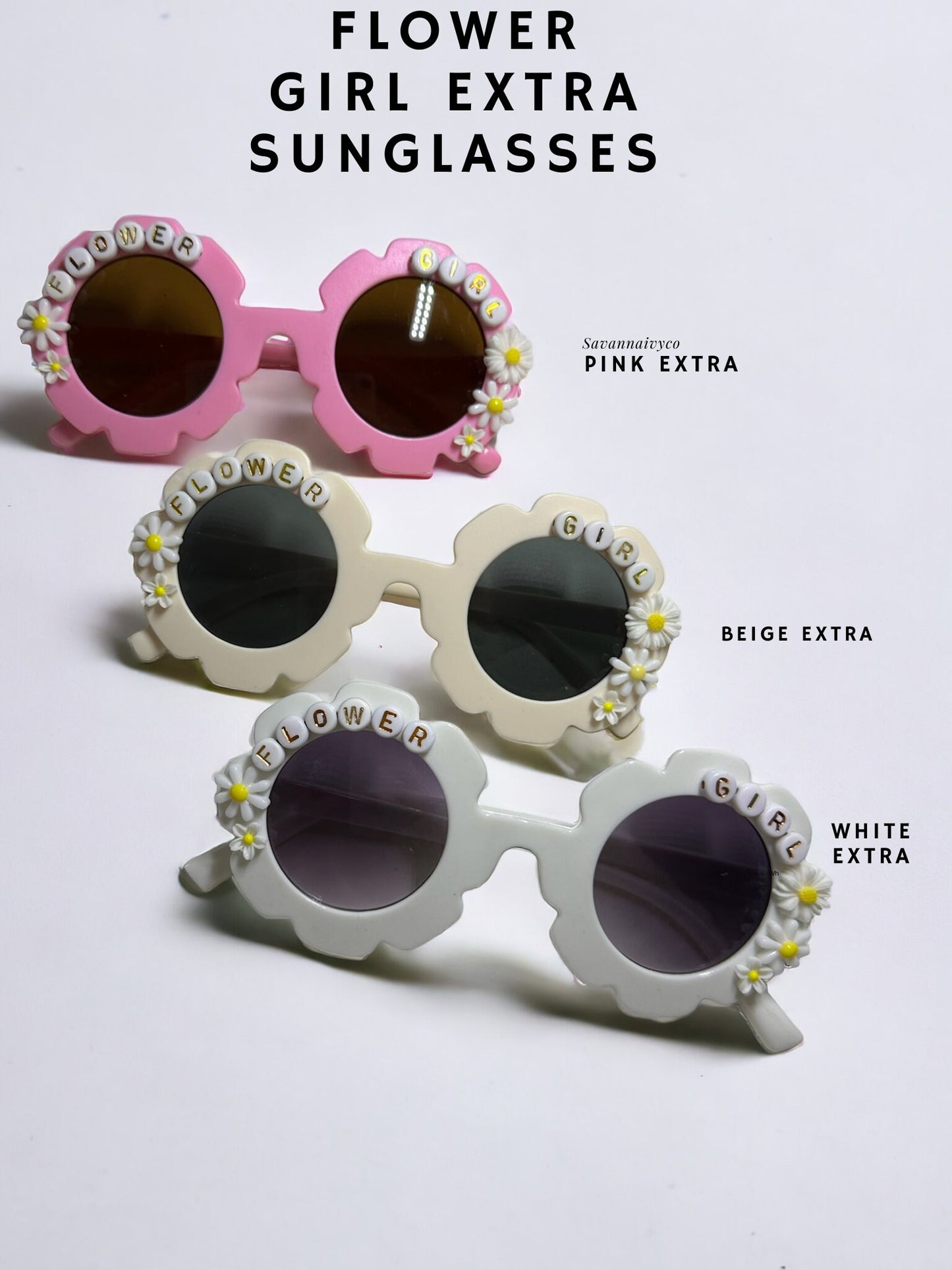 personalised girls flower girl sunglasses