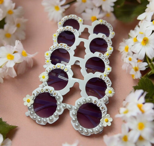 personalised girls flower girl sunglasses