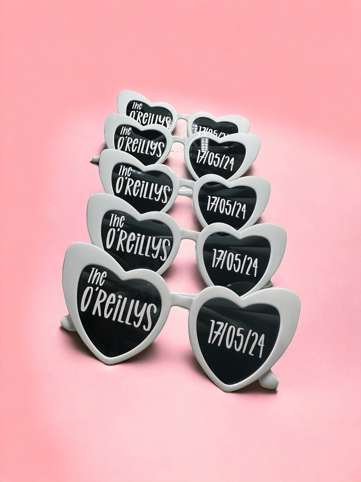 WHITE Personalised wedding sunglasses