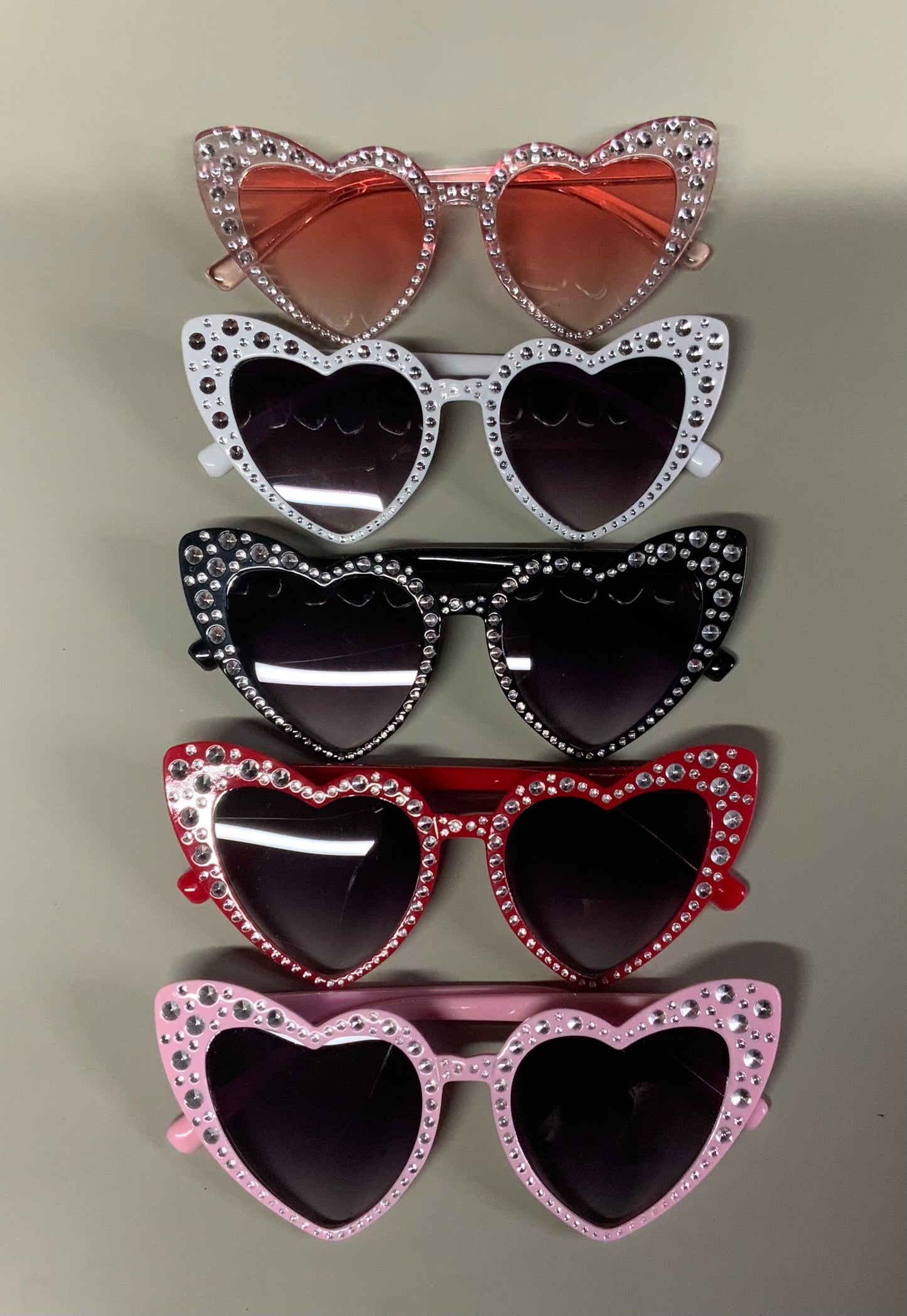 Kids heart shaped bling sunglasses