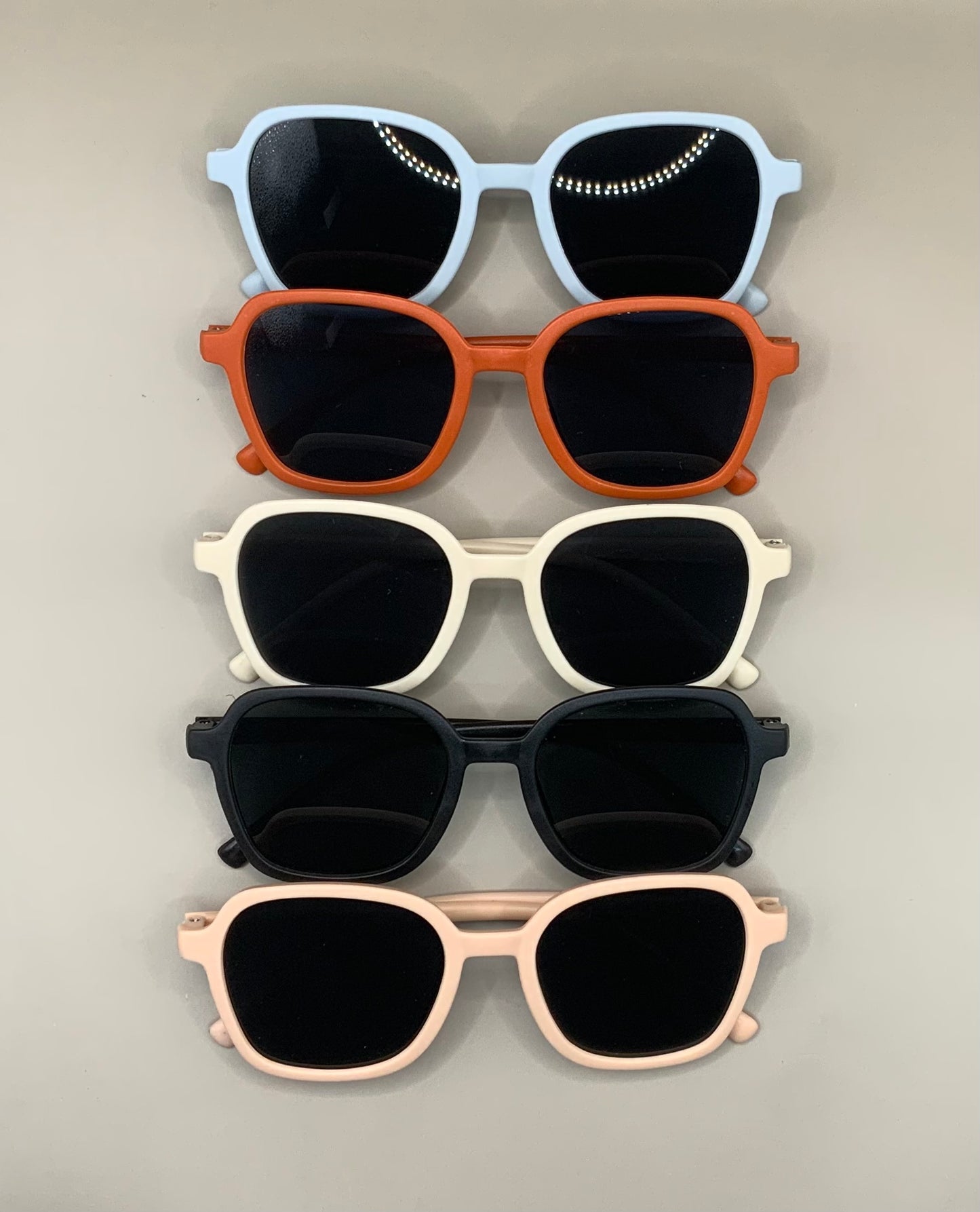 Kids retro square frame sunglasses