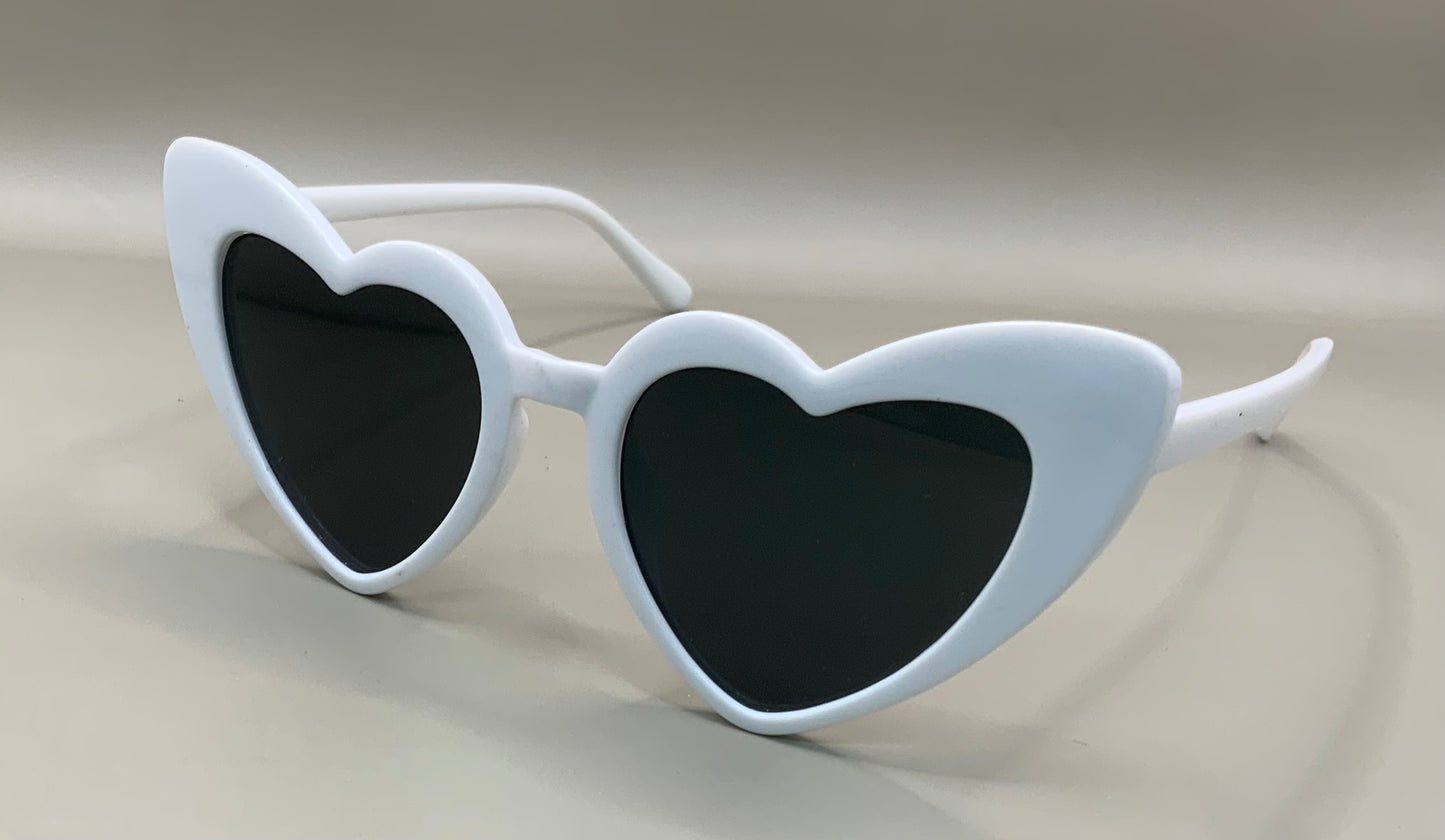 Kids Retro Simple Style Solid Color Heart Shape Full Frame Sunglasses