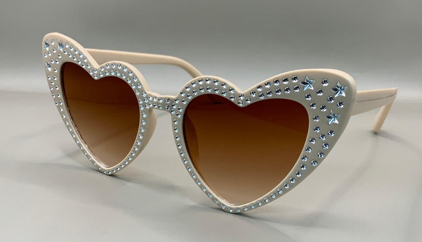 Ladies heart bling sunglasses