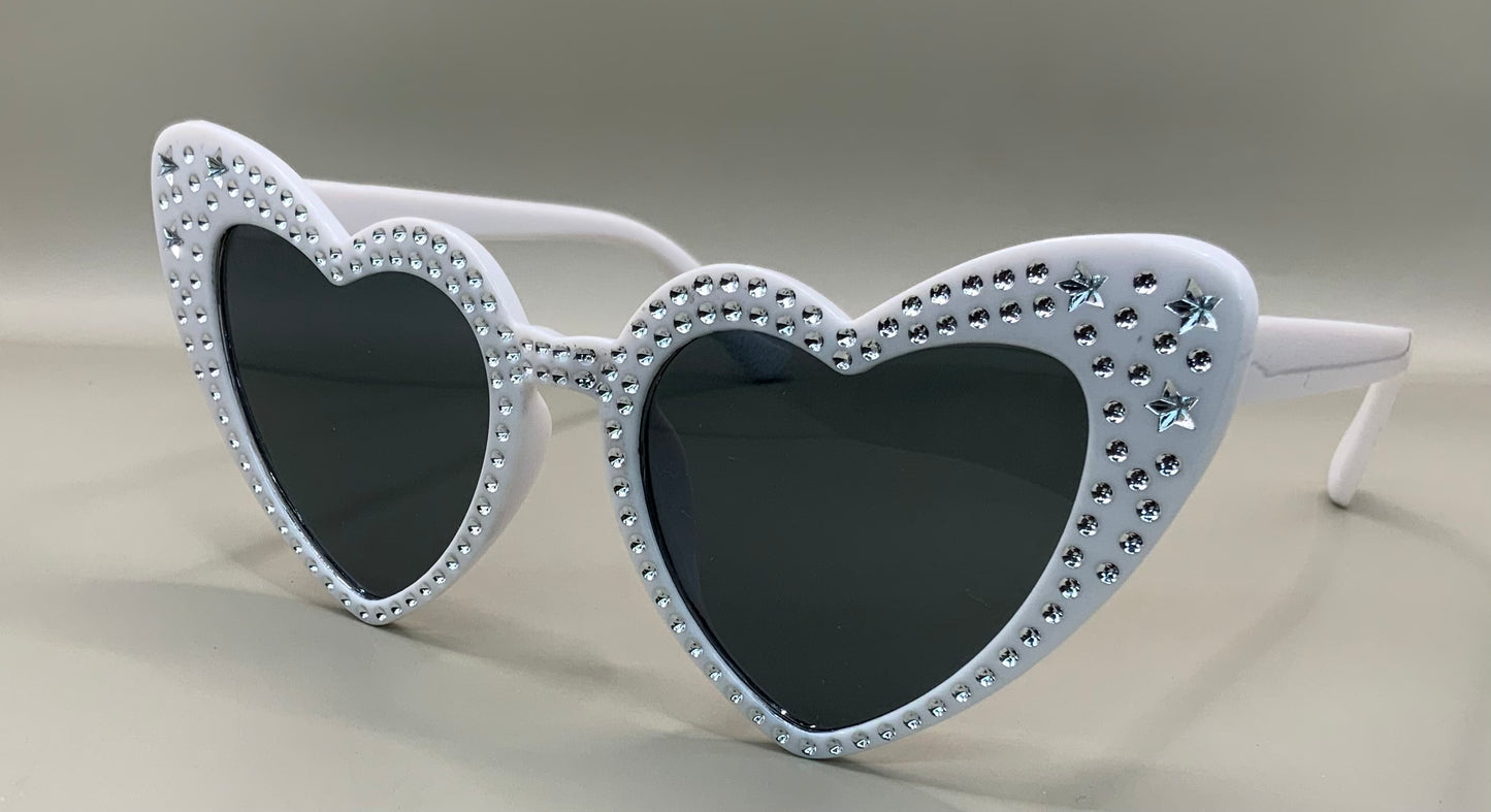 Ladies heart bling sunglasses
