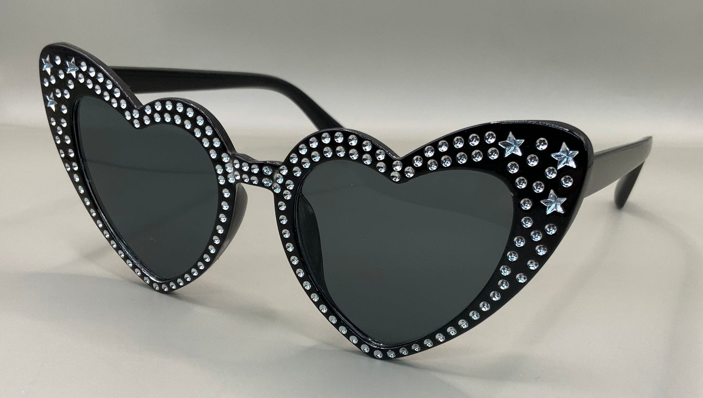 Ladies heart bling sunglasses