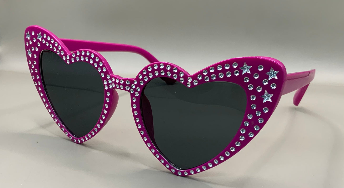 Ladies heart bling sunglasses