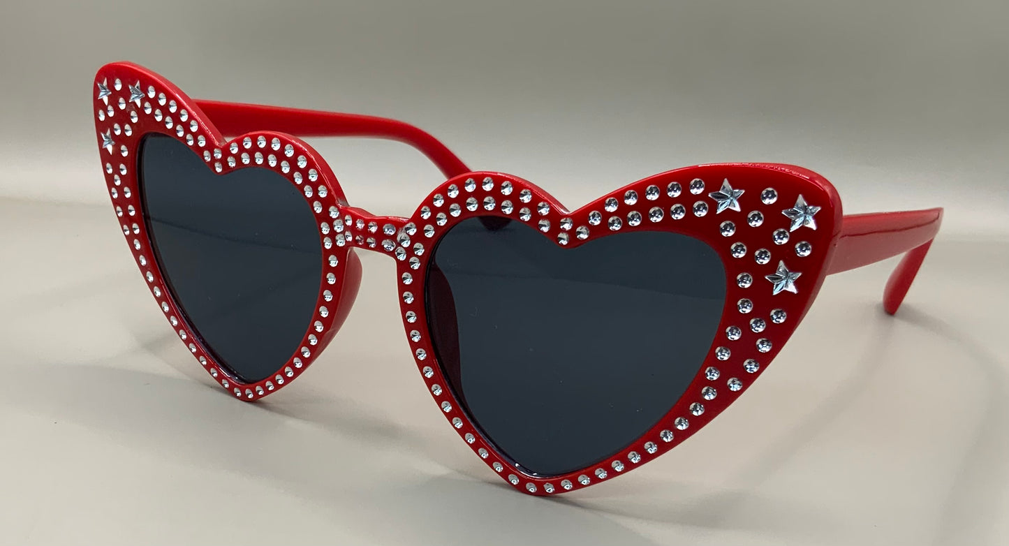Ladies heart bling sunglasses