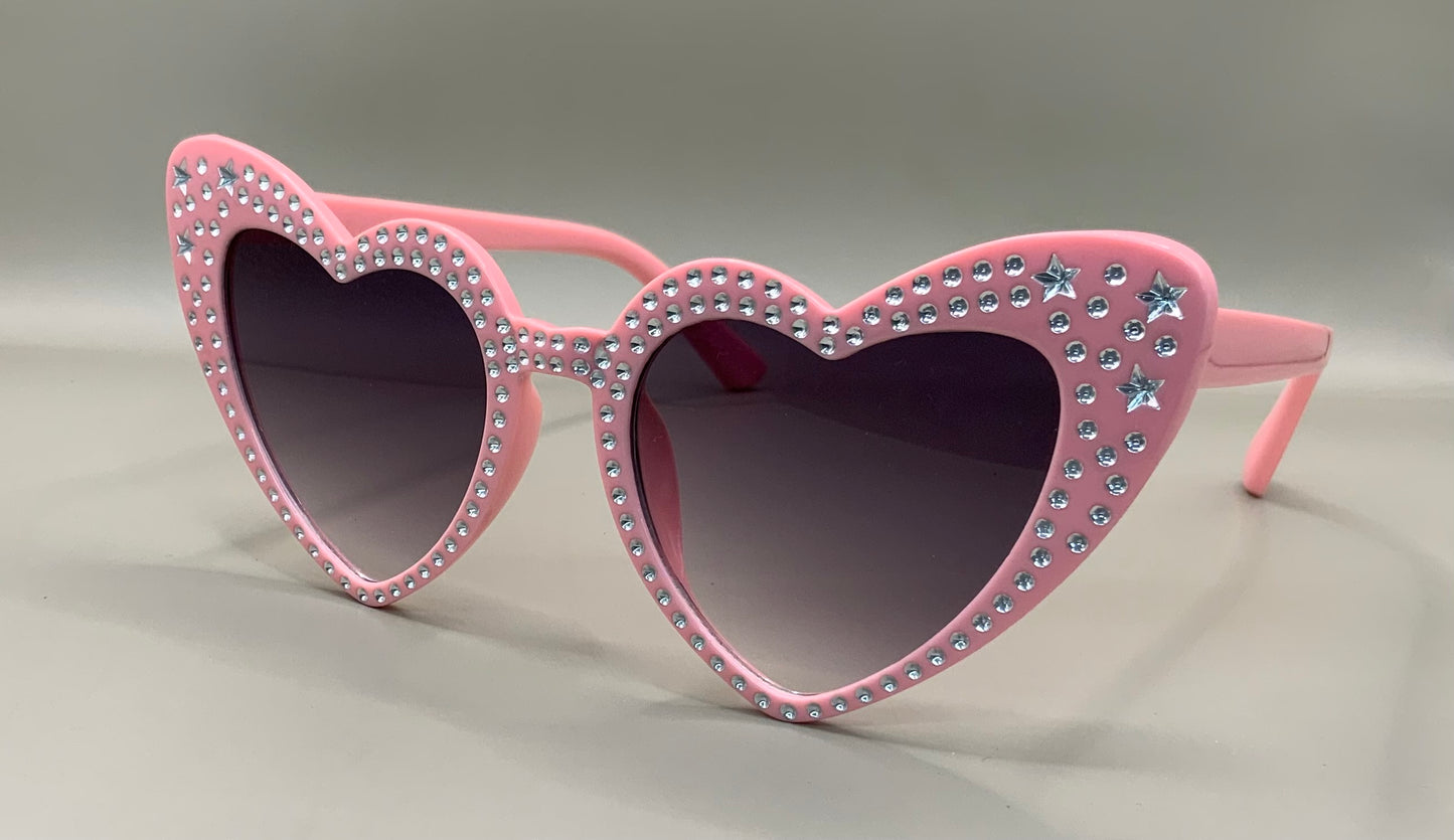 Ladies heart bling sunglasses