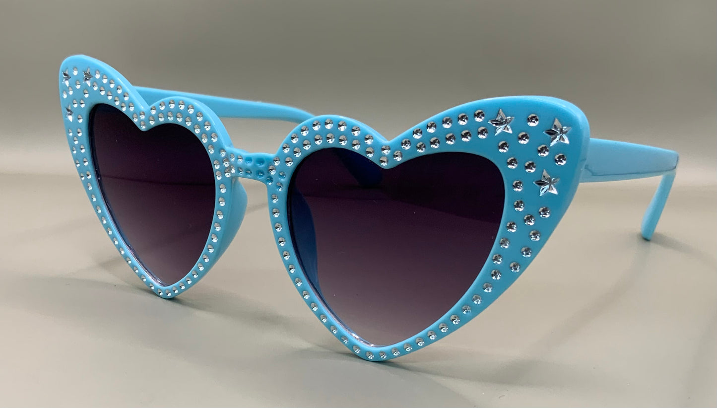 Ladies heart bling sunglasses
