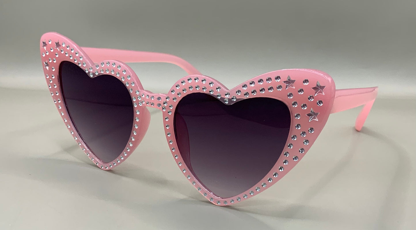 Ladies heart bling sunglasses