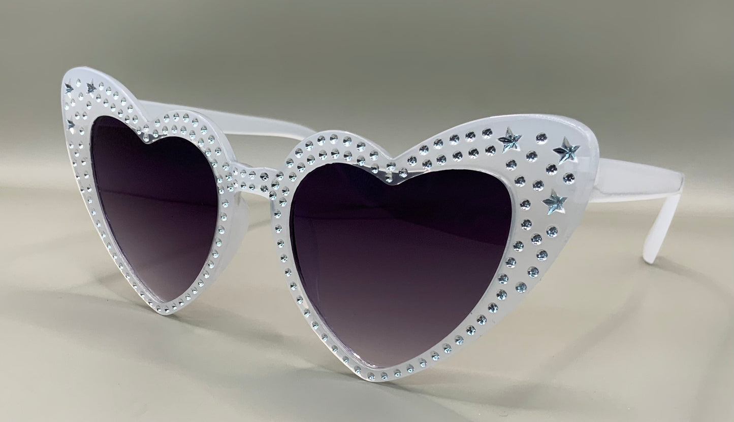 Ladies heart bling sunglasses
