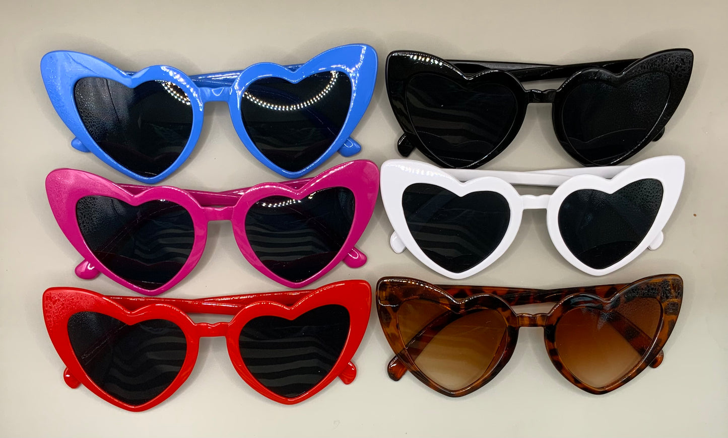 Ladies plain heart sunglasses