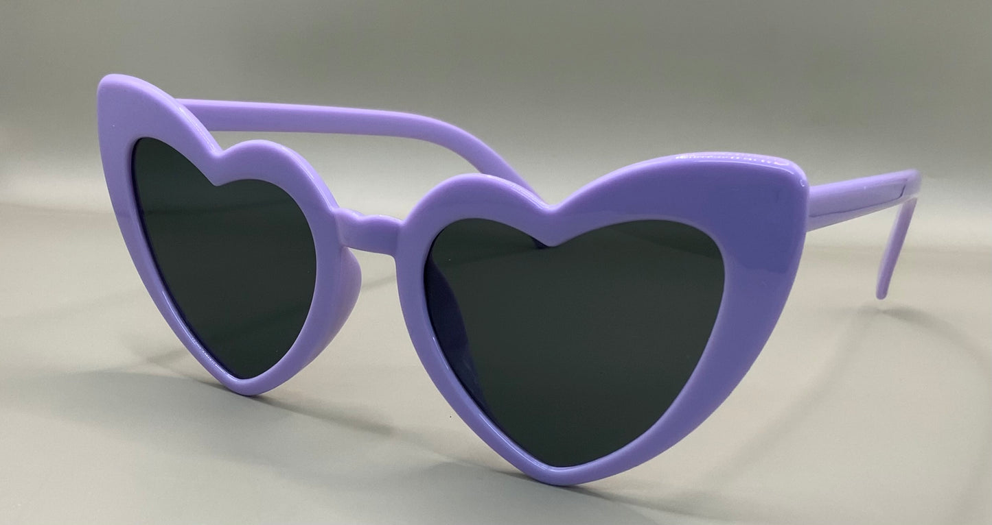 Ladies plain heart sunglasses