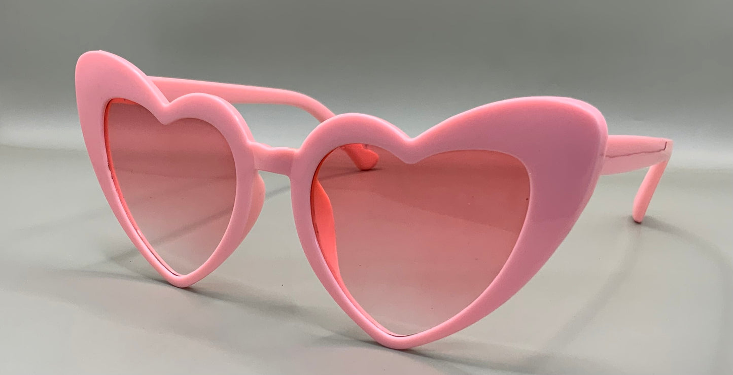 Ladies plain heart sunglasses
