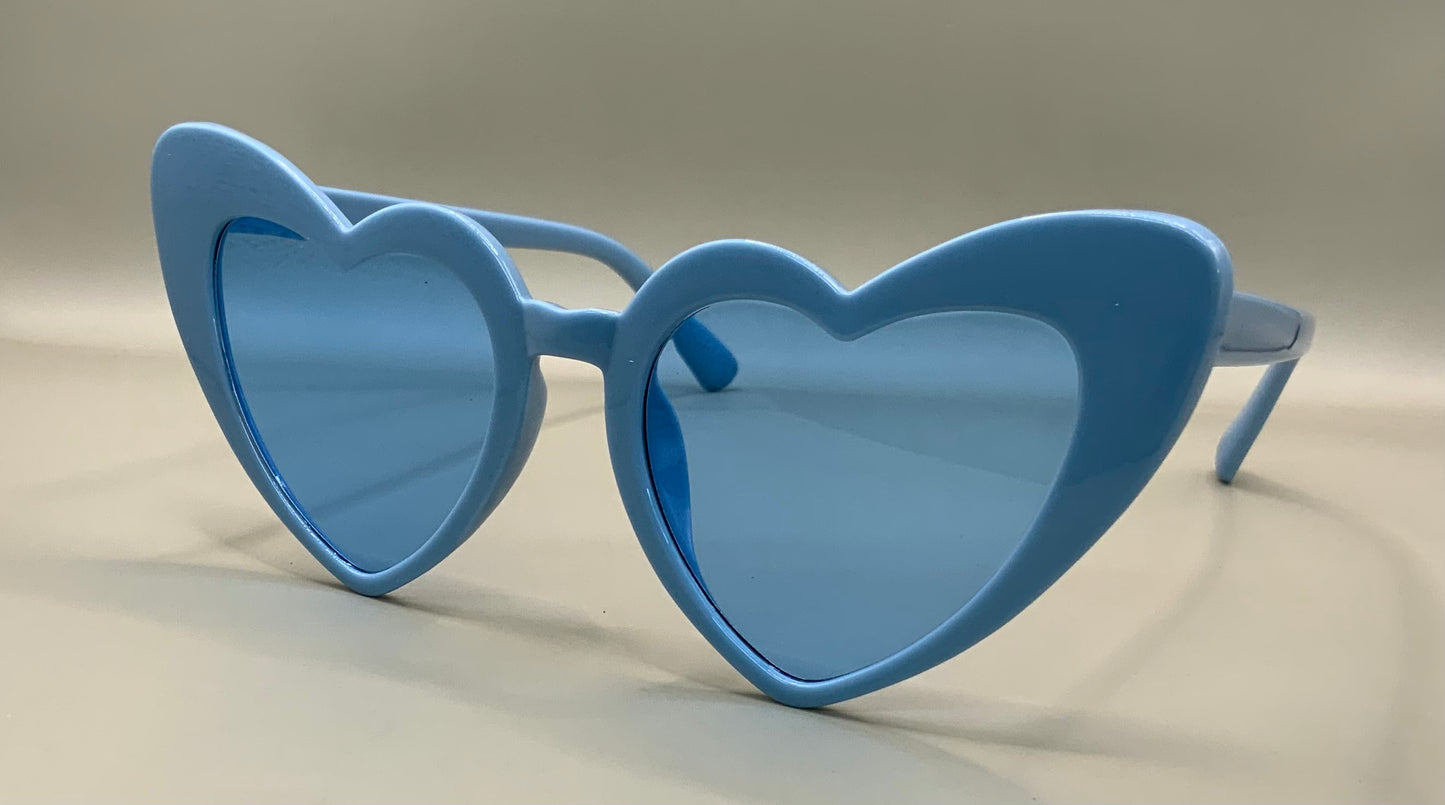 Ladies plain heart sunglasses