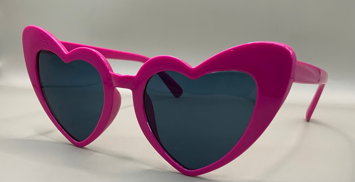 Ladies plain heart sunglasses