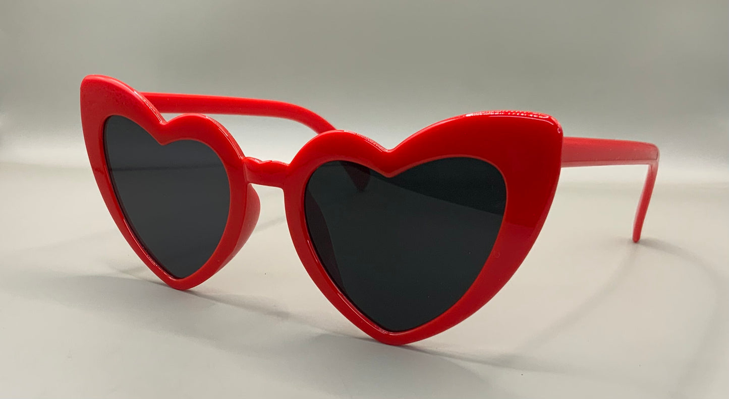 Ladies plain heart sunglasses