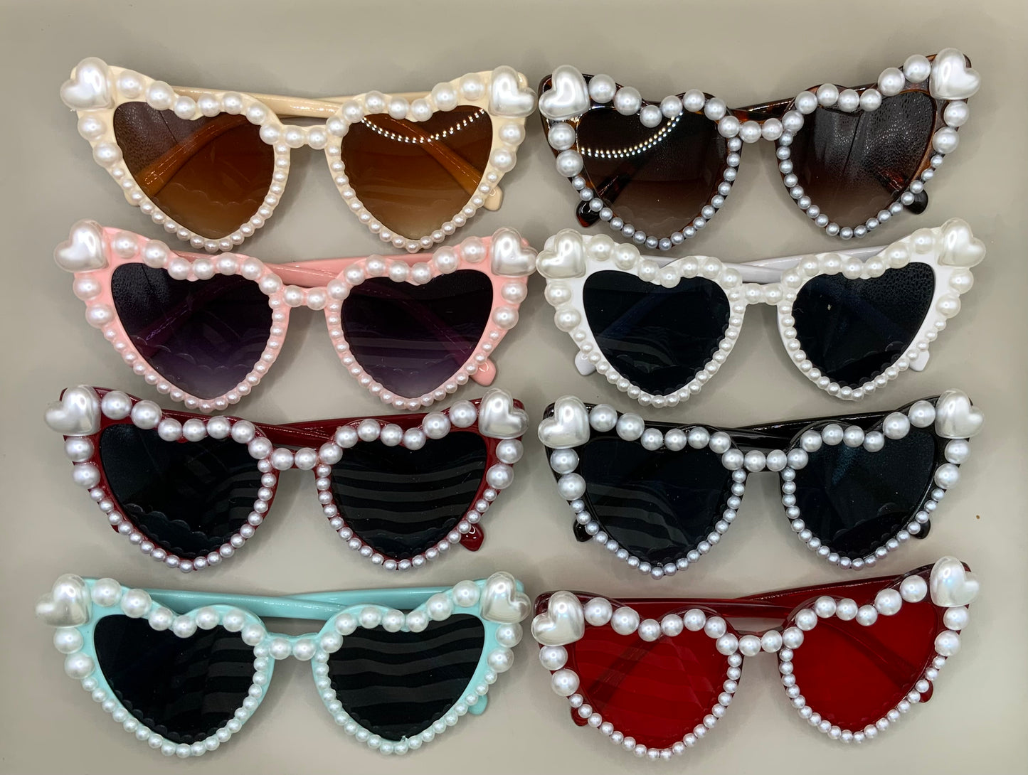 Ladies Pearl heart sunglasses