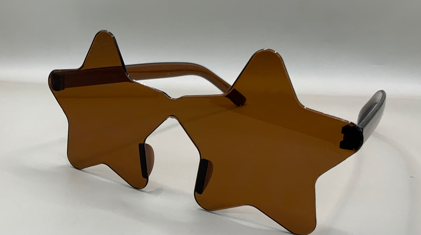Ladies rimless star sunglasses