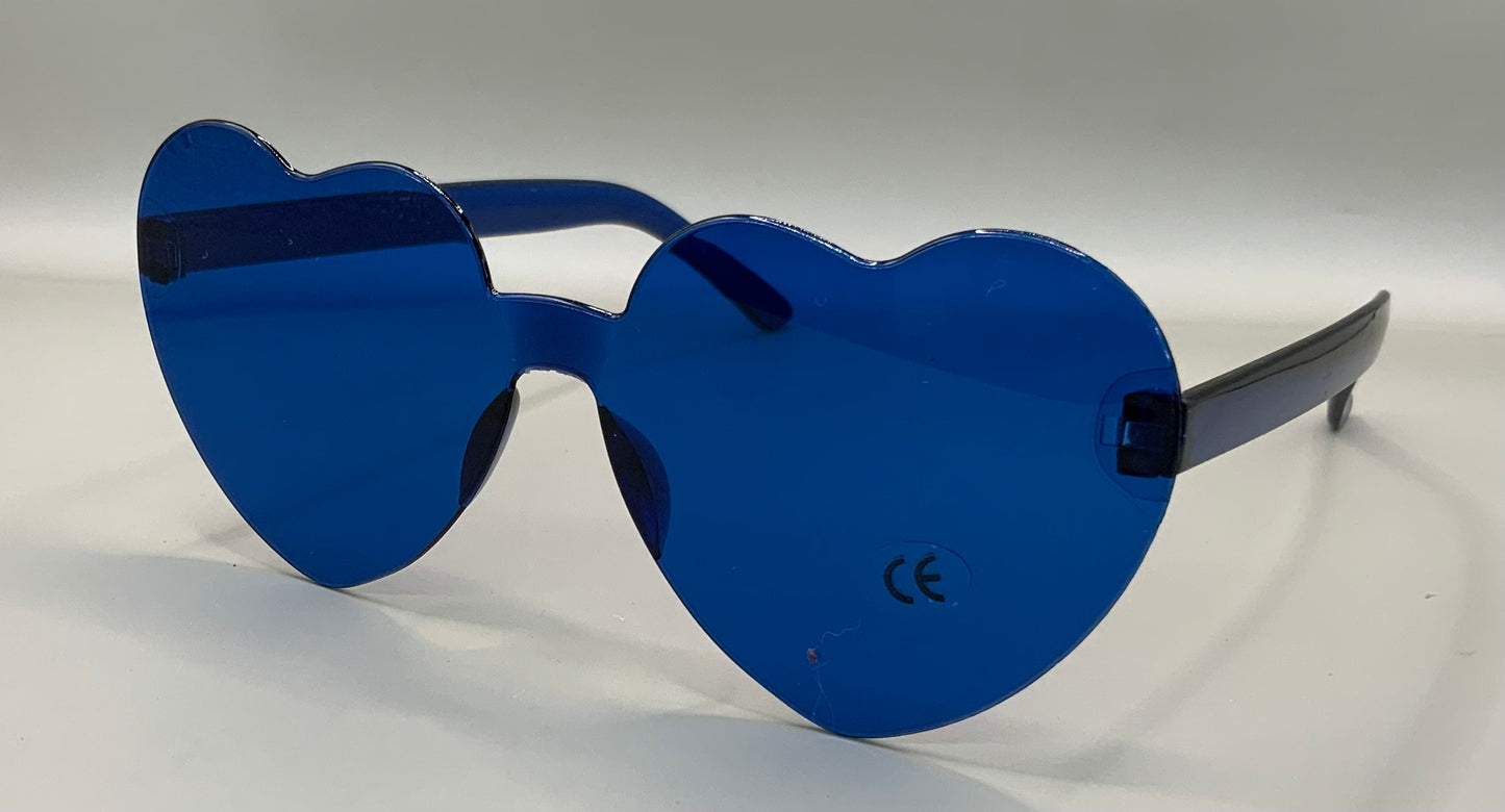 Ladies rimless heart sunglasses