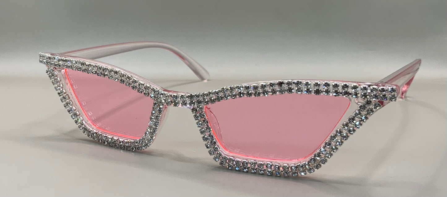 Ladies cat eye diamanté sunglasses