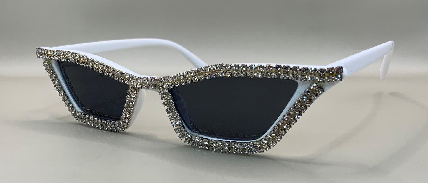Ladies cat eye diamanté sunglasses