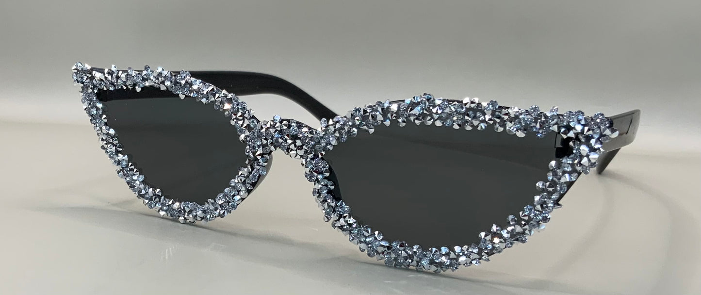 Ladies cat eye glitter sunglasses