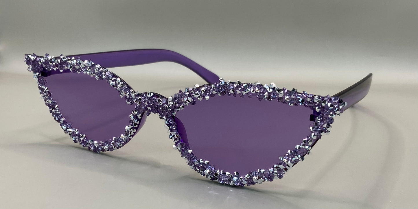 Ladies cat eye glitter sunglasses