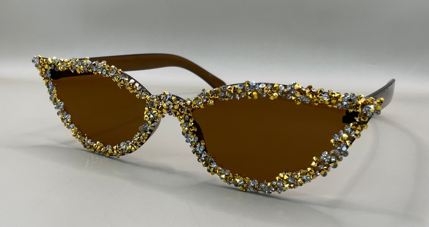 Ladies cat eye glitter sunglasses