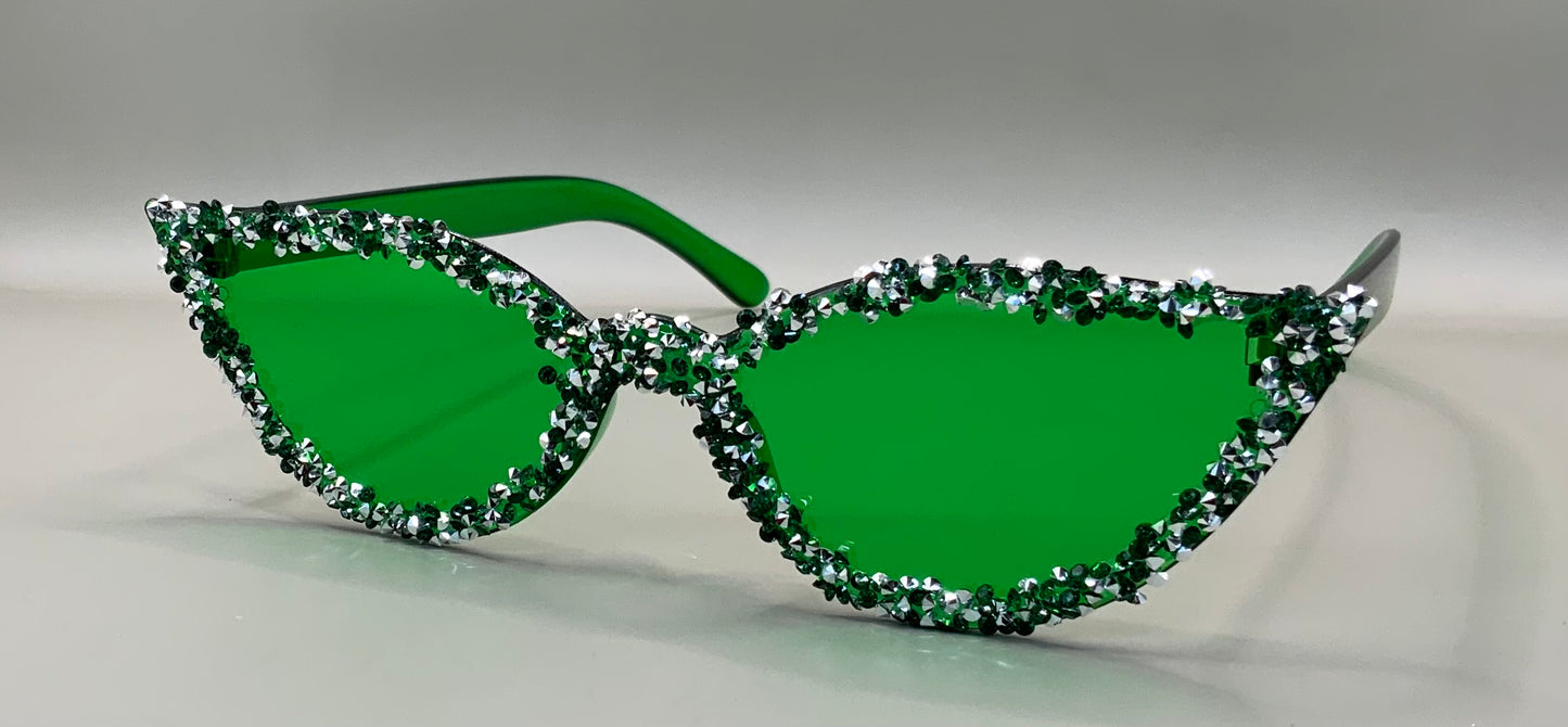 Ladies cat eye glitter sunglasses