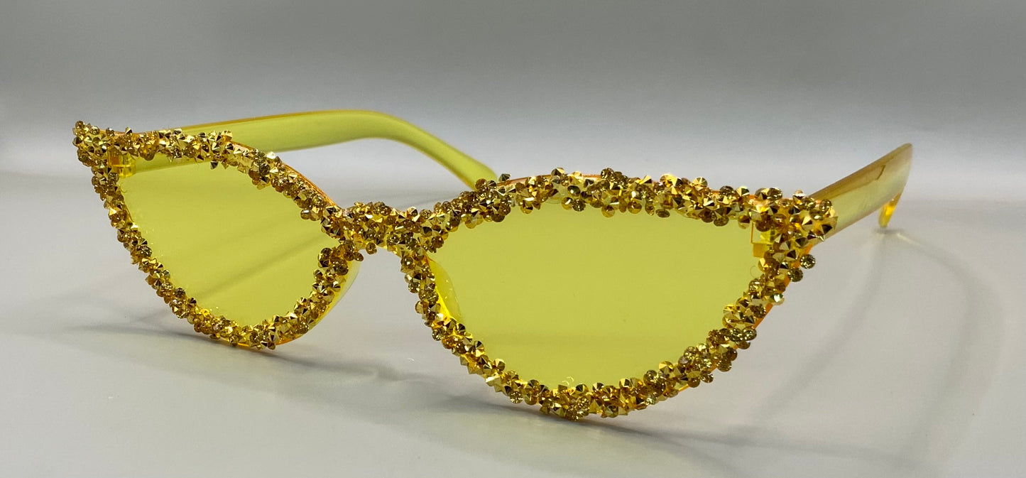 Ladies cat eye glitter sunglasses