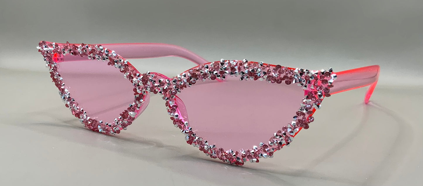 Ladies cat eye glitter sunglasses