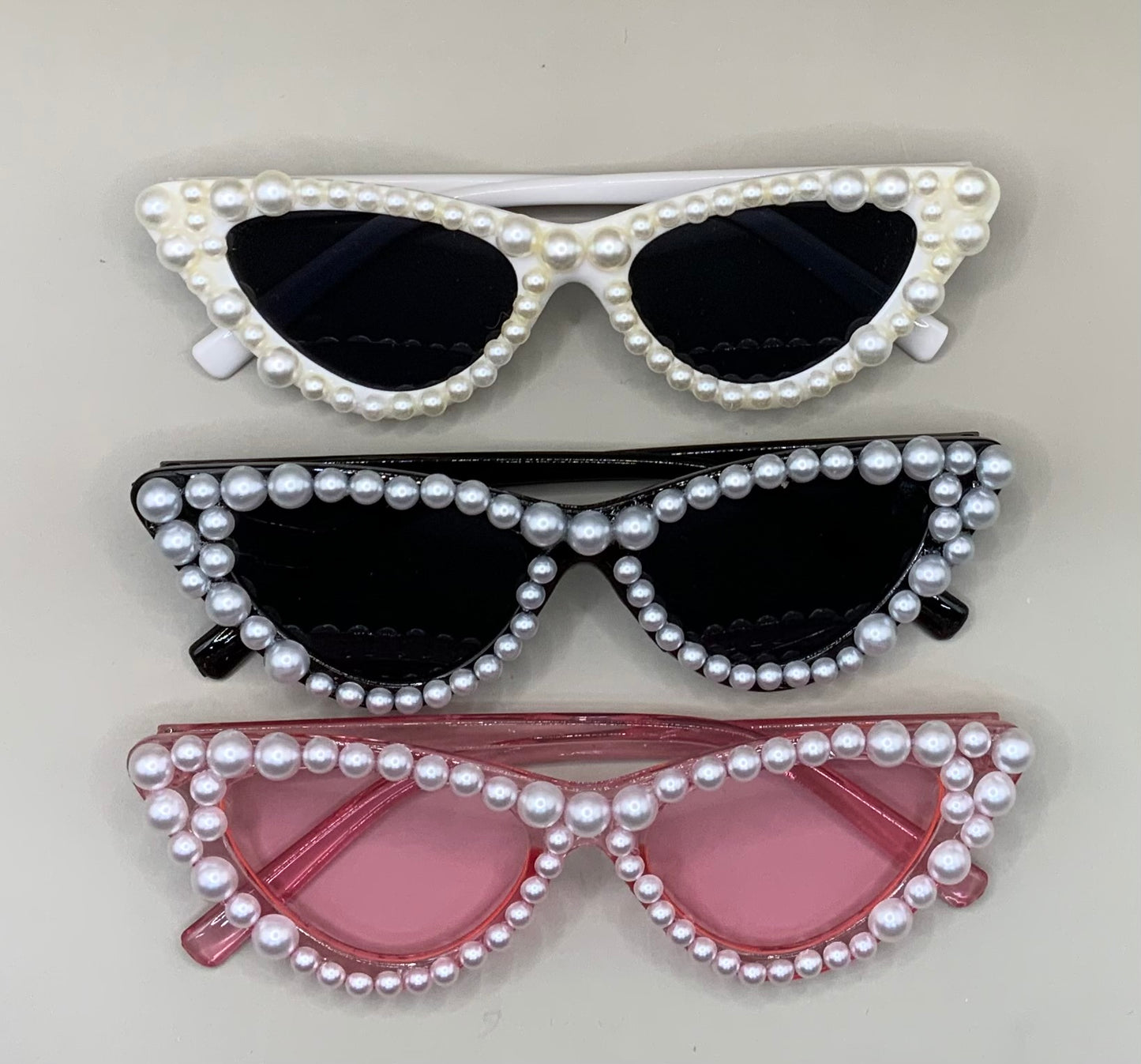 Ladies cat eye pearl sunglasses