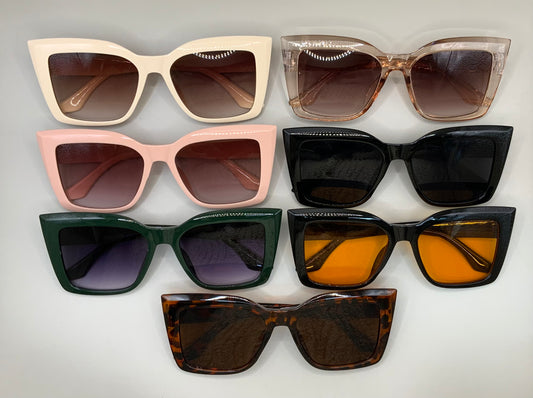 Ladies classic oversized cat eye sunglasses