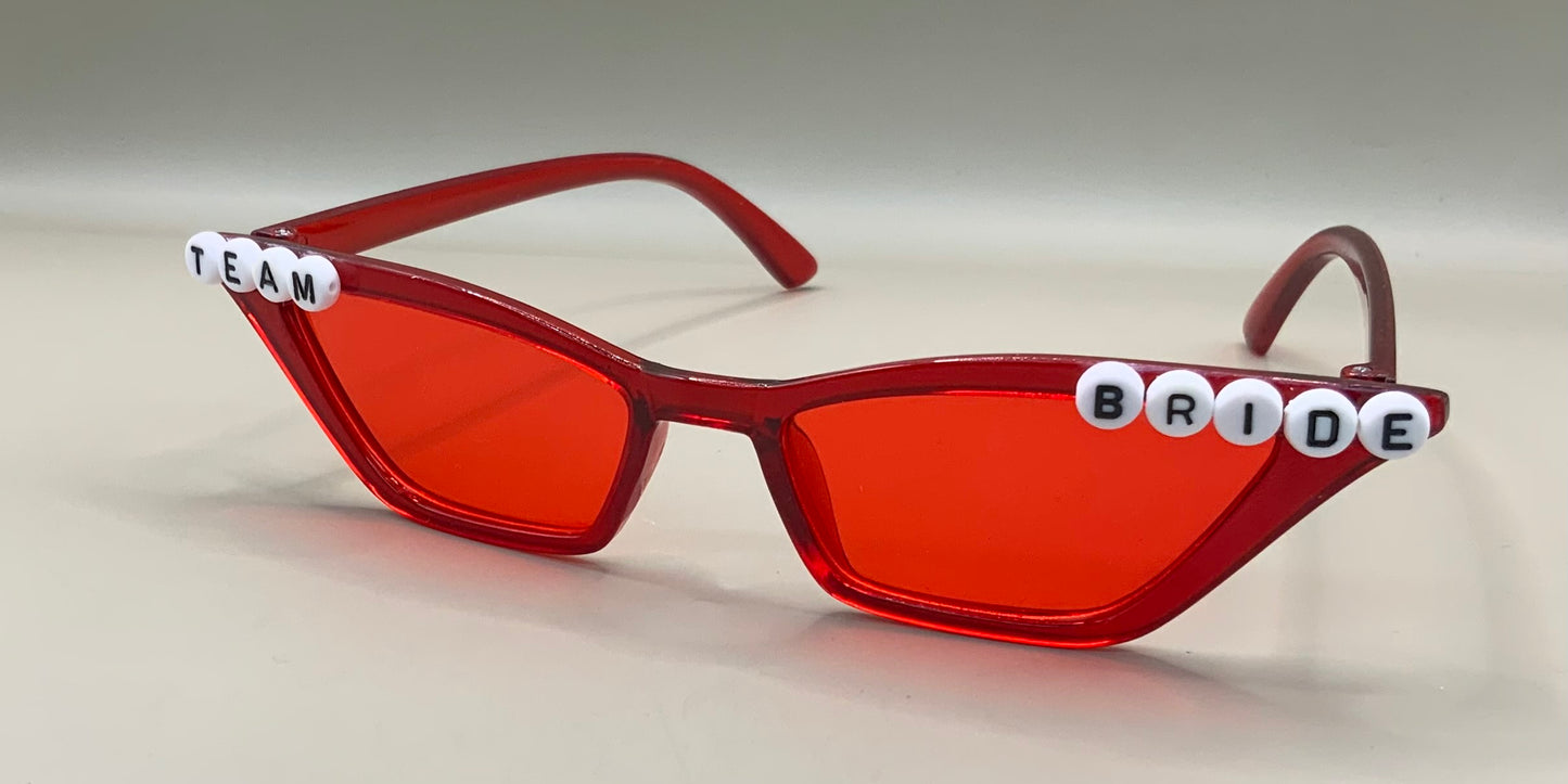 Team bride wedding sunglasses