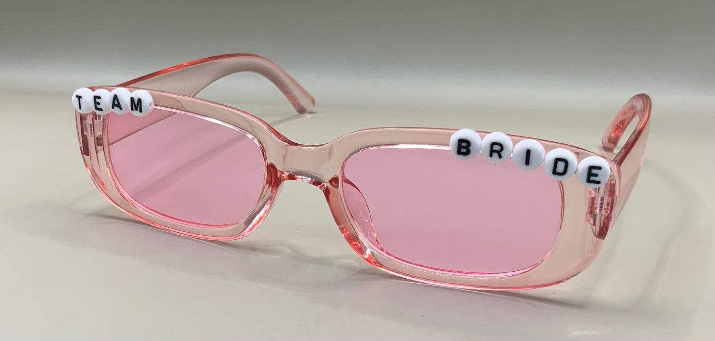 Team bride wedding sunglasses