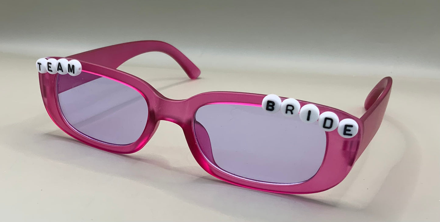 Team bride wedding sunglasses