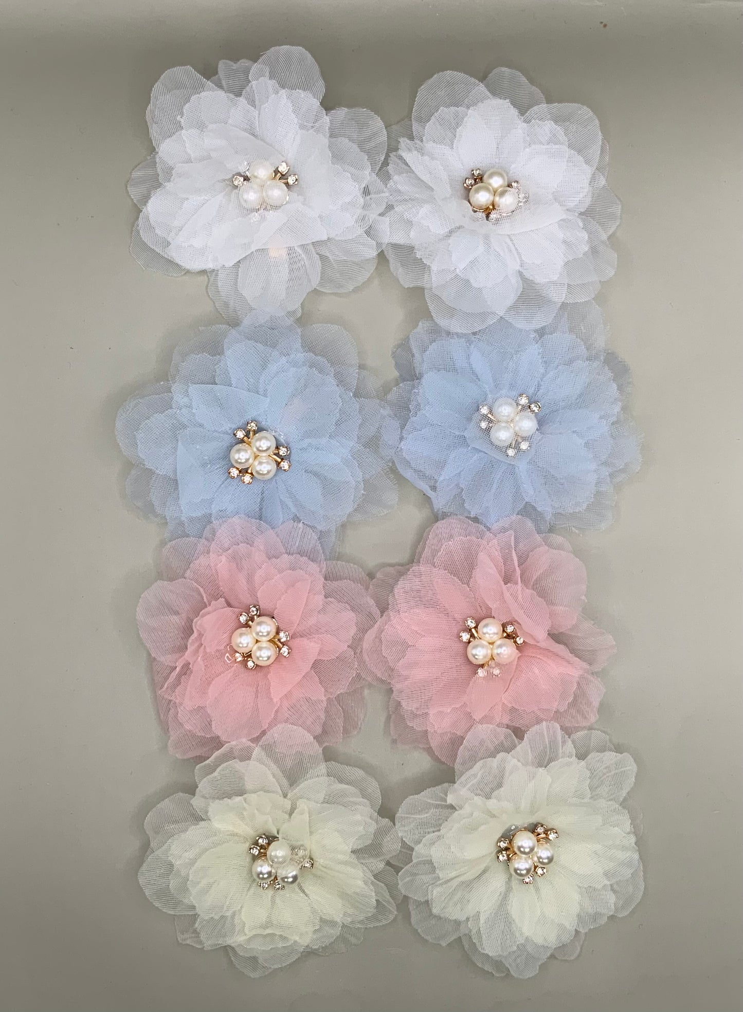 Flower hair clips