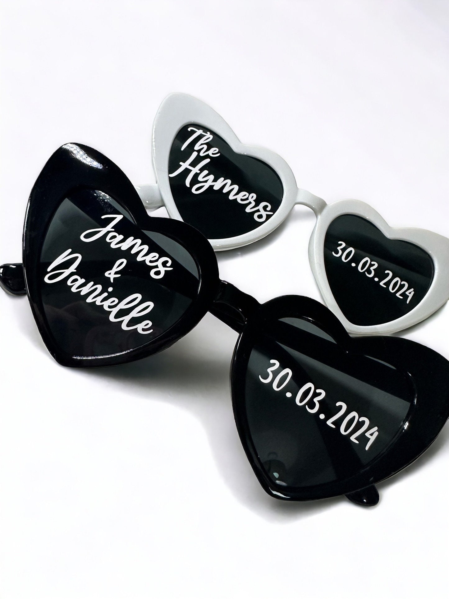 WHITE Personalised wedding sunglasses